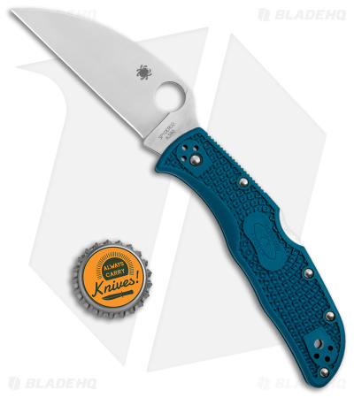 Spyderco Endela Lightweight Wharncliffe Knife Blue FRN (3.4" Satin K390)