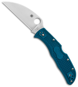 Spyderco Endela Lightweight Wharncliffe Knife Blue FRN (3.4" Satin K390)