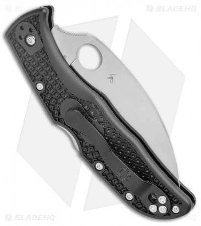 Spyderco Endela Wharncliffe Lockback Knife Black FRN (3.5" Satin)