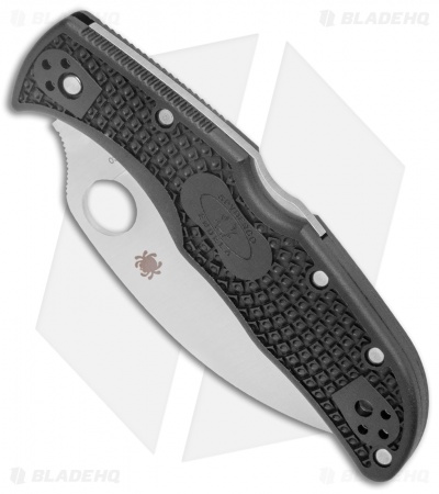 Spyderco Endela Wharncliffe Lockback Knife Black FRN (3.5" Satin)