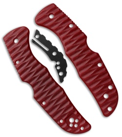 Spyderco Endura 4 Custom Red G-10 Replacement Handle Allen Putman