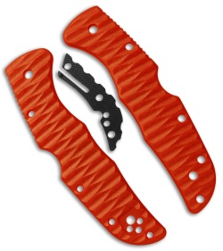 Spyderco Endura 4 Custom Orange G-10 Replacement Handle Allen Putman