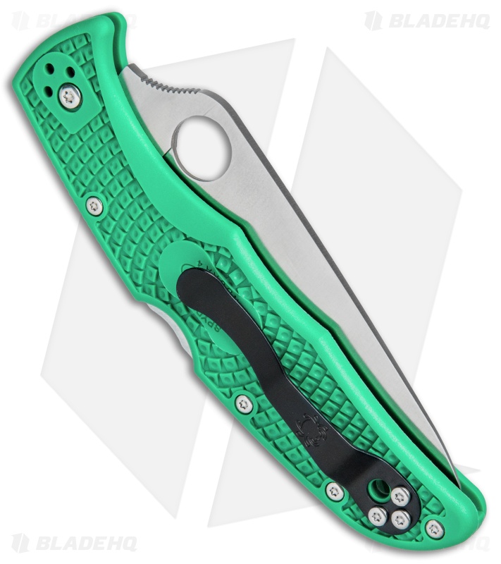 Spyderco Endura 4 Knife Flat Ground Green FRN (3.75" Satin) C10FPGR