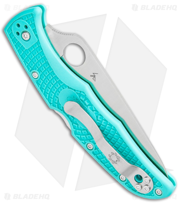 Spyderco Endura 4 Knife Flat Ground Tantalizing Teal FRN (3.75" Satin) 