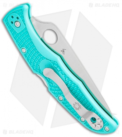 Spyderco Endura 4 Knife Flat Ground Tantalizing Teal FRN (3.75" Satin) 