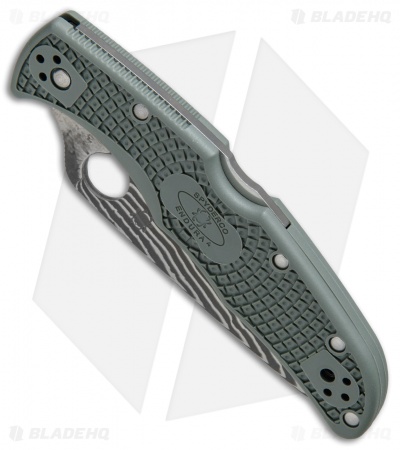 Spyderco Endura 4 Knife Foliage Green  (3.75" Zebra Damascus) C10PFGD4