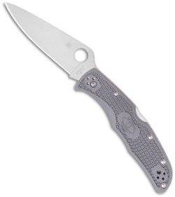 Spyderco Endura 4 Knife Flat Ground Gray FRN (3.75" Satin Plain) C10FPGY