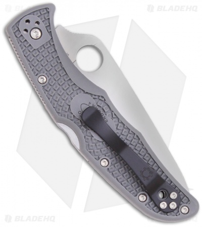 Spyderco Endura 4 Knife Flat Ground Gray FRN (3.75" Satin Plain) C10FPGY