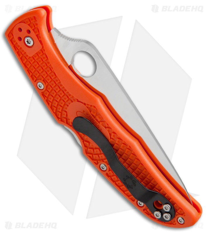 Spyderco Endura 4 Knife Flat Ground Orange FRN (3.75
