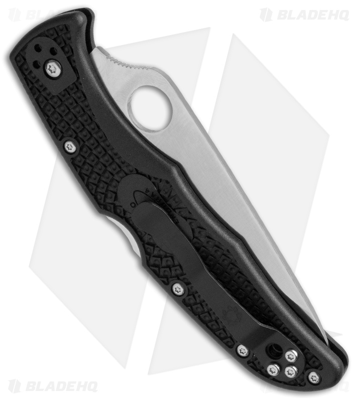 Spyderco Endura 4 Lockback Knife Black FRN (3.75" Satin) C10PBK