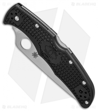 Spyderco Endura 4 Knife Flat Ground Black FRN (3.75" Satin) C10FPBK