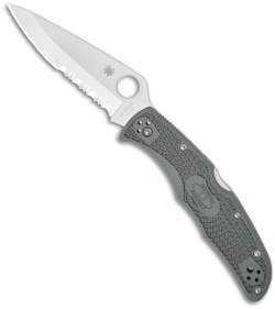 Spyderco Endura 4 Knife Foliage Green FRN (3.75" Satin Serr) C10PSFG