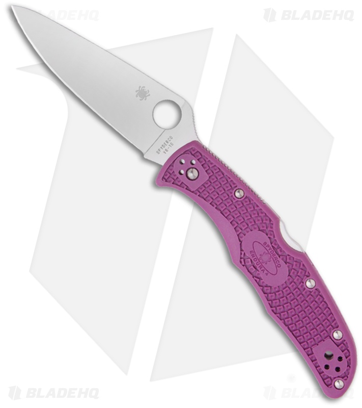 Spyderco Endura 4 Knife Flat Ground Purple FRN (3.75