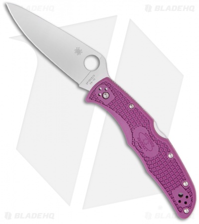 Spyderco Endura 4 Knife Flat Ground Purple FRN (3.75