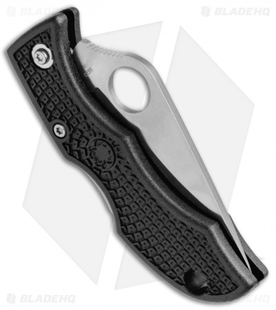 Spyderco Ladybug 3 Knife Black FRN (1.94" Satin) LBKP3