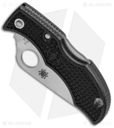Spyderco Ladybug 3 Knife Black FRN (1.94" Satin) LBKP3