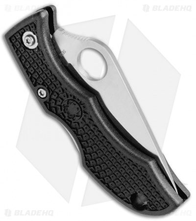 Spyderco Ladybug 3 Knife Black FRN (1.94" Satin Serr) LBKS3