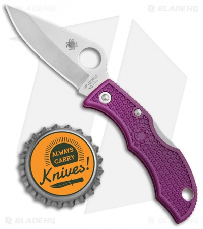 Spyderco Ladybug 3 Knife Purple FRN (1.94" Satin) LPRP3