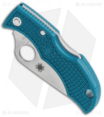 Spyderco Ladybug Lockback Knife Blue FRN (1.94" Satin K390) LFP3K390