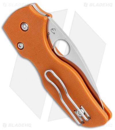 Spyderco Lil' Native Compression Lock Knife Orange G-10 (2.5" Satin) C230GPBORE