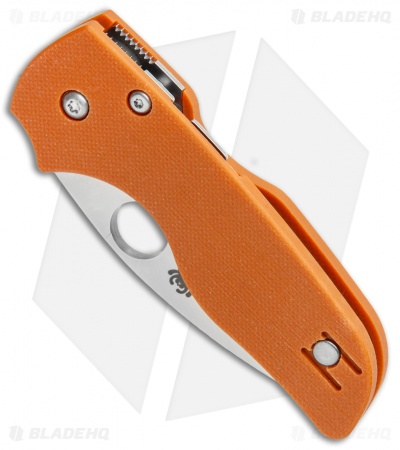 Spyderco Lil' Native Compression Lock Knife Orange G-10 (2.5" Satin) C230GPBORE