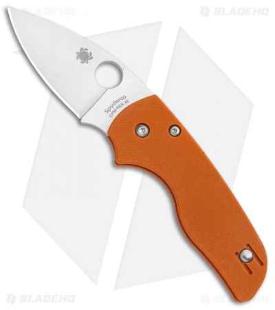 Spyderco Lil' Native Compression Lock Knife Orange G-10 (2.5" Satin) C230GPBORE