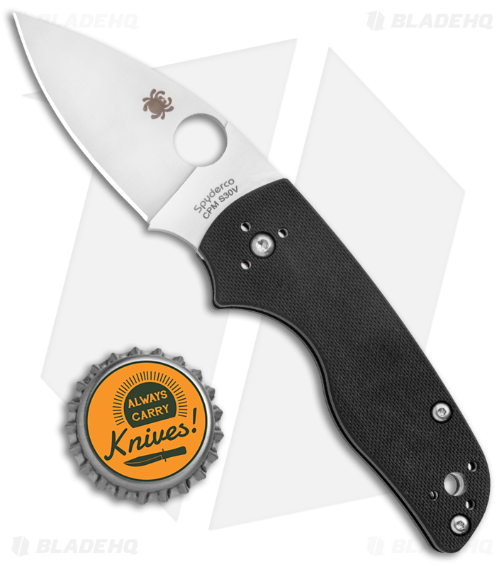 Spyderco Lil' Native Slip Joint Knife Black G-10 (2.4" Satin) C230NLGP