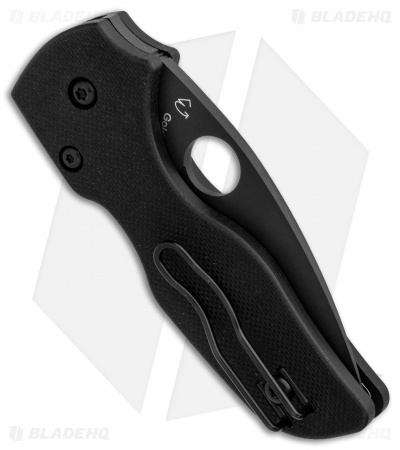 Spyderco Lil' Native Compression Lock Knife G-10 (2.5" Black Serr) C230GSBBK