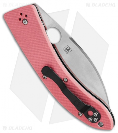 Spyderco Lum Large Chinese Folder Knife Pink G-10 (3.75" Satin) C143GPNP