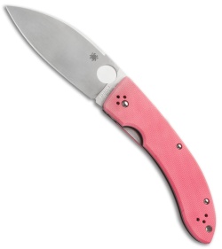 Spyderco Lum Large Chinese Folder Knife Pink G-10 (3.75" Satin) C143GPNP
