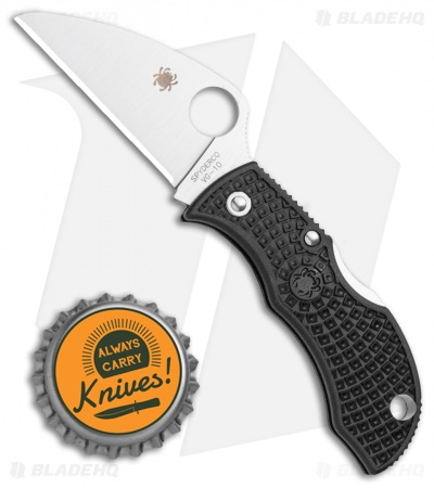 Spyderco ManBug Wharncliffe LW Knife | Black - Blade HQ Spyderco ManBug Wharncliffe LW Knife | Black - Blade HQ