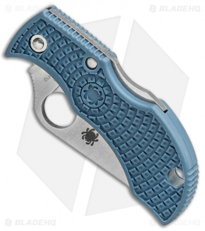 Spyderco Manbug Sprint Run Lockback Knife Blue FRN (1.95" Satin V-Toku2) MBBLPE