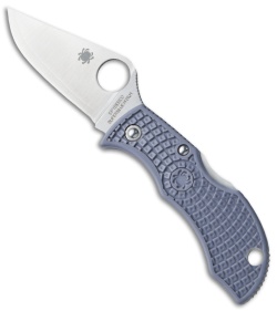 Spyderco ManBug Aogami Super Blue Knife Gray FRN (1.95" Satin) MGYPE