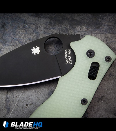 Spyderco Manix 2 M4 Natural G-10 Knife (3.375" Black) C101GM4PBK2 Exclusive