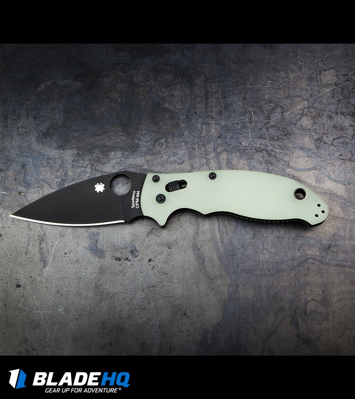 Spyderco Manix 2 M4 Natural G-10 Knife (3.375" Black) C101GM4PBK2 Exclusive