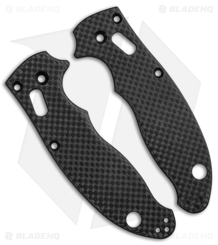 Flytanium Custom Carbon Fiber Scales for Spyderco Manix 2 - Black