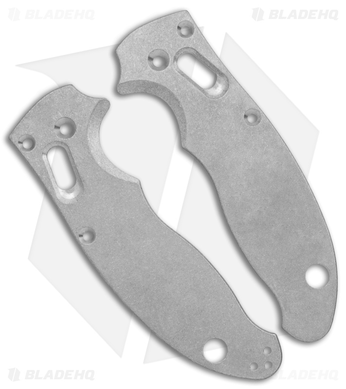 Flytanium Custom Titanium Scales for Spyderco Manix 2 - Stonewash