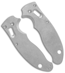 Flytanium Custom Titanium Scales for Spyderco Manix 2 - Stonewash