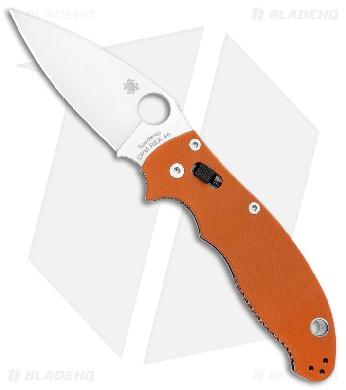 Spyderco Manix 2 Ball Bearing Lock Knife Orange G-10 (3.4