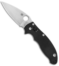 Spyderco Manix 2 Knife Black G-10 83mm (3.375&quot; Matte Satin) C101GP2 | 4387