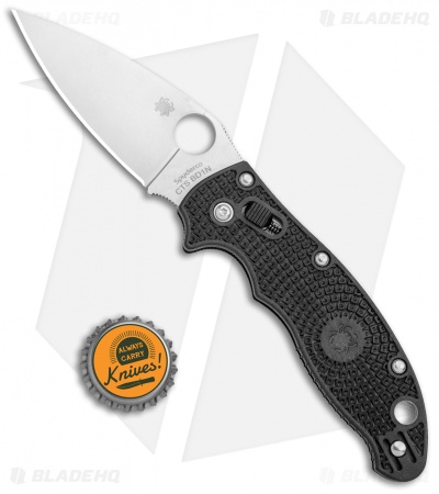 Spyderco Manix 2 Knife Black 86mm (3.37" Satin CTS-BD1N) C101PBK2