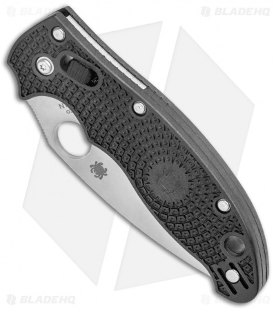 Spyderco Manix 2 Knife Black 86mm (3.37" Satin CTS-BD1N) C101PBK2