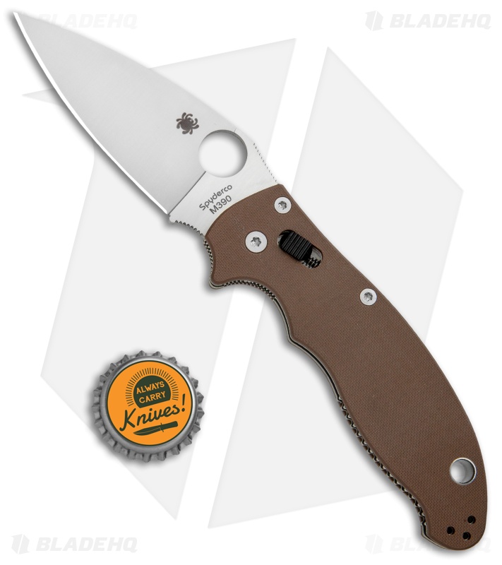 Spyderco Manix 2 Knife - Ball Bearing Lock | Brown + Satin | Blade HQ