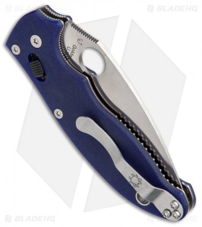 その他 munico Spyderco Manix 2 Knife - Satin S110V + Blue FRCP | Blade HQ