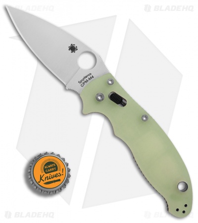 Spyderco Manix 2 M4 Natural G-10 Knife (3.375" Satin) C101GM4P2 Exclusive