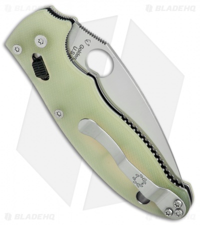 Spyderco Manix 2 M4 Natural G-10 Knife (3.375" Satin) C101GM4P2 Exclusive