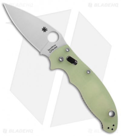 Spyderco Manix 2 M4 Natural G-10 Knife (3.375" Satin) C101GM4P2 Exclusive