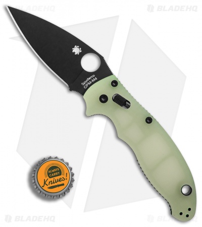 Spyderco Manix 2 M4 Natural G-10 Knife (3.375" Black) C101GM4PBK2 Exclusive