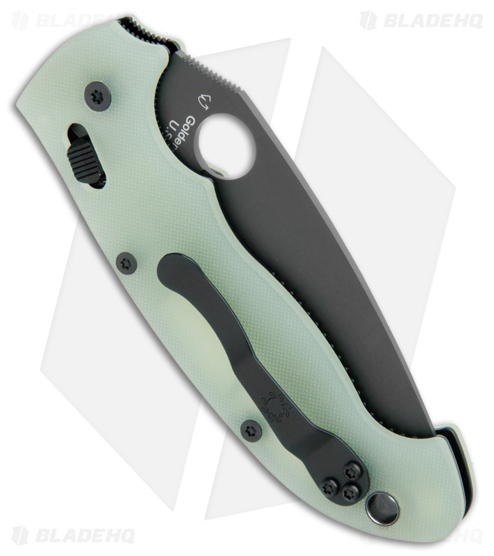 Spyderco Manix 2 XL M4 Natural G-10 Knife (3.88" Black) C95GM4PBK2 Exclusive