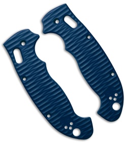 Allen Putman Spyderco Manix 2 XL Custom Sculpted G-10 Replacement Scales (Blue)